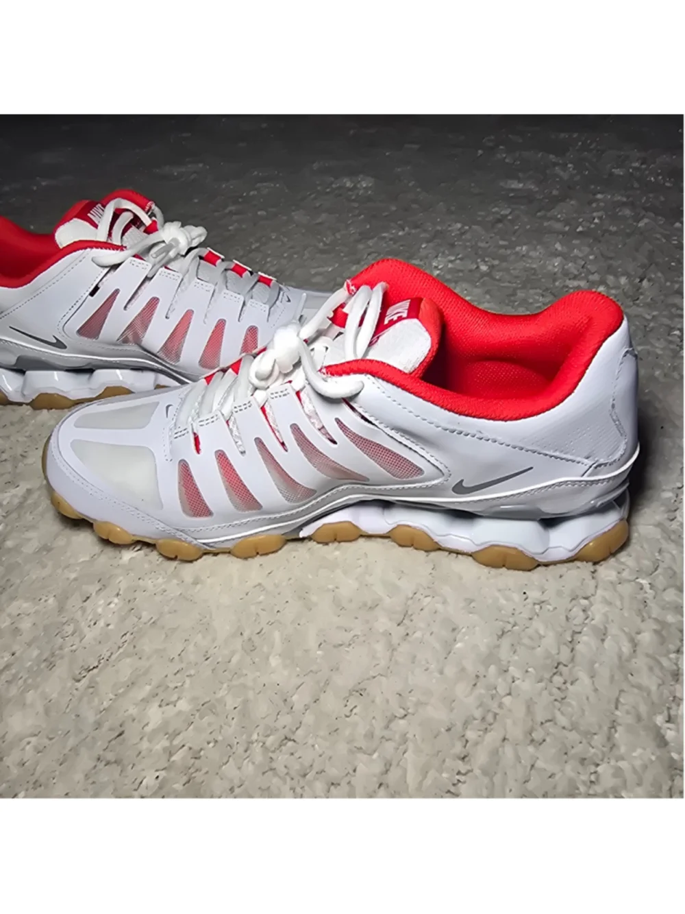 Men's Nike Reax Training Sneakers White and Red